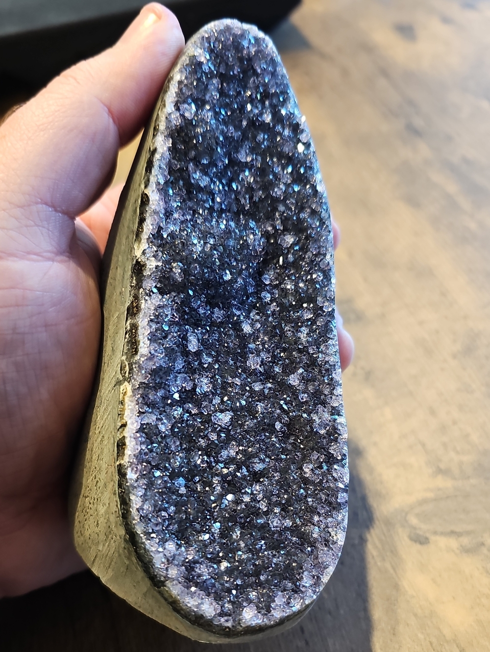 Amethyst Cutbase From Uruguay - Crystal Cluster - Purple Druzy Display - Picture 10 of 12